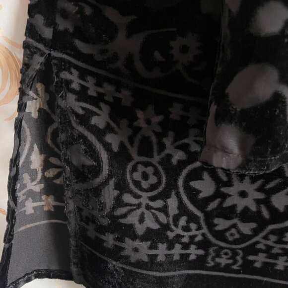 Norton McNaughton Blouse 12 Y2K Burnout Velvet Vampy Whimsigoth Fairy Grunge - Picture 5 of 7